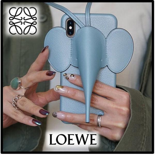 【LOEWE ロエベ iPhoneケース コピー】エレファント Elephant 水色 偽物2020101404